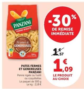 PÂTES FERMES ET GÉNÉREUSES “PANZANI”