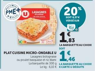 PLAT CUISINE MICRO-ONDABLE U