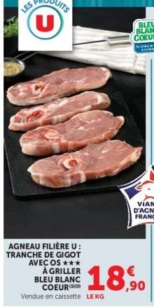 AGNEAU FILIÈRE U : TRANCHE DE GIGOT AVEC OS