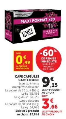 Café Capsules Carte Noire