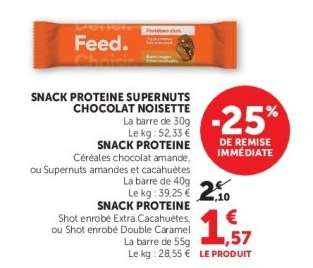 SNACK PROTEINE SUPERNUTS CHOCOLAT NOISETTE