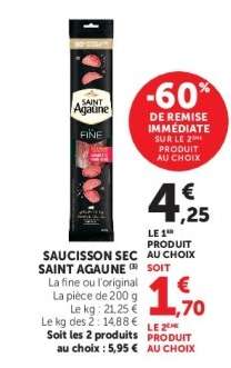 SAUCISSON SEC SAINT AGAÛNE