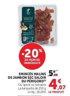 Emincés Malins de Jambon Sec Saloir du Perigord