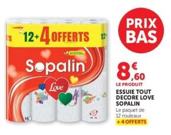 Essuie Tout Decore Love Sopalin