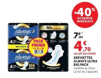 SERVIETTES ALWAYS ULTRA BIG PACK
