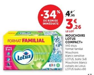 Mouchoirs Lotus Compact+