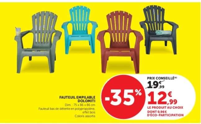 Fauteuil Empilable Dolomiti