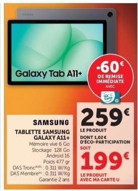 Tablette Samsung Galaxy A11+