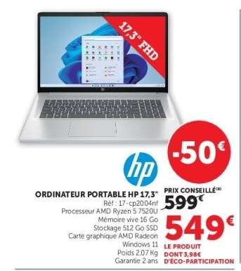 ORDINATEUR PORTABLE HP 17.3"