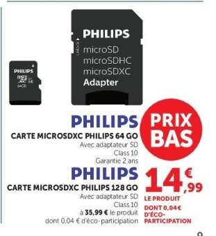 PHILIPS CARTE MICROSDXC PHILIPS 64 GO