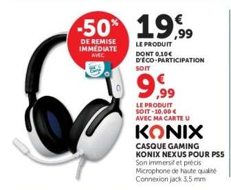 KONIX CASQUE GAMING KONIX NEXUS POUR PS5