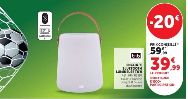 ENCEINTE BLUETOOTH LUMINEUSE TNB