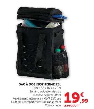 SAC À DOS ISOTHERME 25L