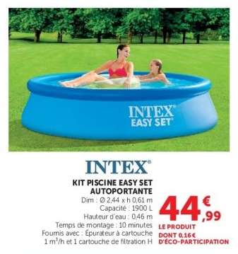INTEX KIT PISCINE EASY SET AUTOPORTANTE