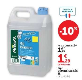 Eau déminéralisée 5L