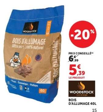 BOIS D'ALLUMAGE 40L