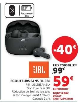 Ecouteurs sans fil JBL