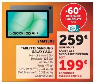 Tablette Samsung Galaxy A11+