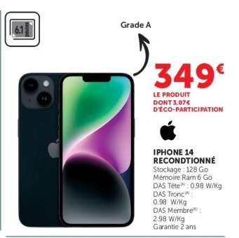 IPHONE 14 RECONDITIONNÉ