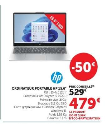 ORDINATEUR PORTABLE HP 15,6"