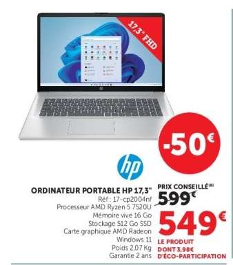 ORDINATEUR PORTABLE HP 17.3"