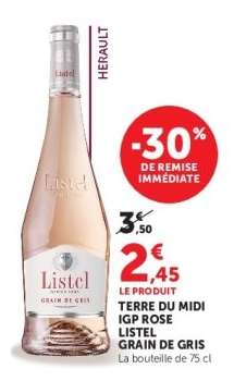 TERRE DU MIDI IGP ROSE LISTEL GRAIN DE GRIS