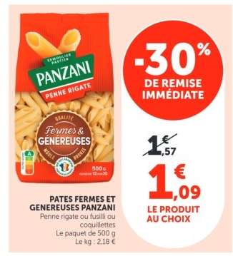 PÂTES FERMES ET GÉNÉREUSES “PANZANI”