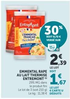 EMMENTAL RAPE AU LAIT THERMISE ENTREMONT