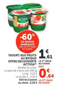 Yaourt aux fruits au bifidus Activia