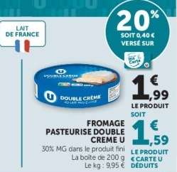 Fromage Pasteurisé Double Crème U