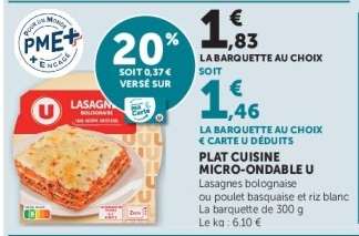 PLAT CUISINE MICRO-ONDABLE U