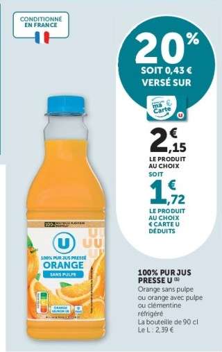 100% PUR JUS PRESSE U