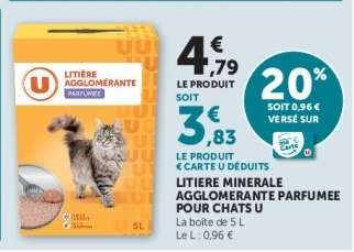 Litière Minérale Agglomérante Parfumée Pour Chats U