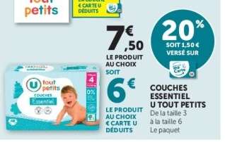 Couches Essentiel U Tout Petits
