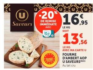 FOURME D'AMBERT AOP U SAVEURS