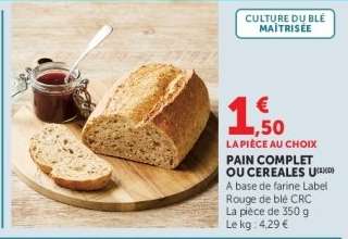 PAIN COMPLET OU CEREALES