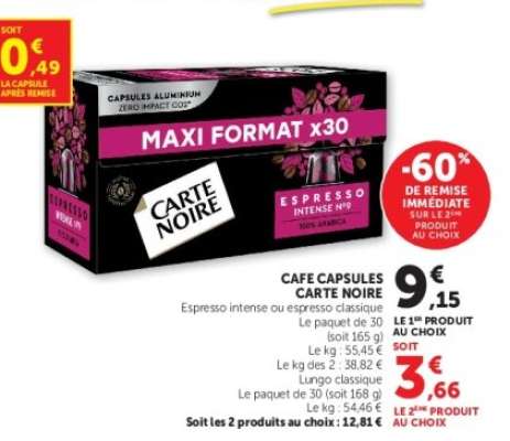 Café Capsules Carte Noire