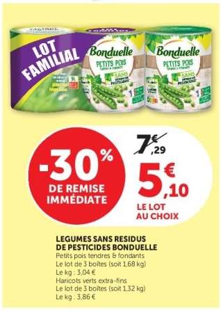 Légumes sans résidus de pesticides Bonduelle