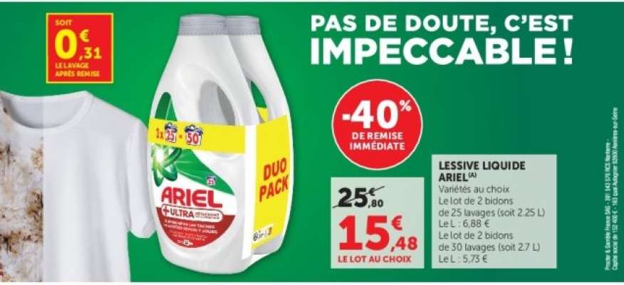 LESSIVE LIQUIDE "ARIEL"