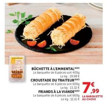 LA BARQUETTE AU CHOIX