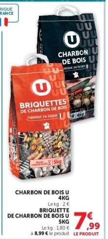 BRIQUETTE DE CHARBON DE BOIS U 5KG