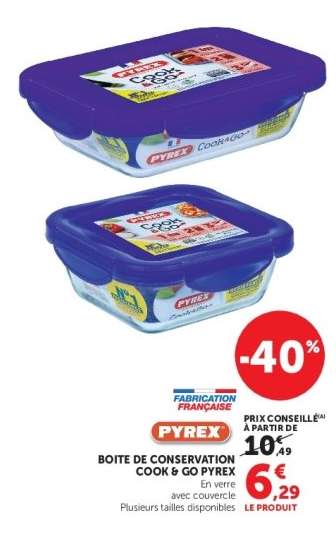 BOITE DE CONSERVATION COOK & GO PYREX