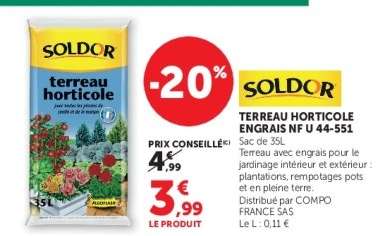 TERREAU HORTICOLE ENGRAIS NF U 44-551