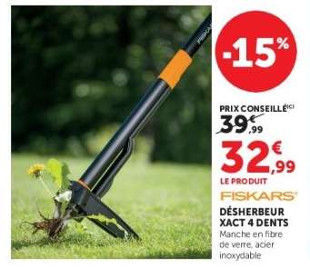 Fiskars Désherbeur Xact 4 Dents