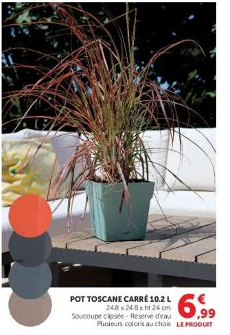 POT TOSCANE CARRÉ 10.2 L