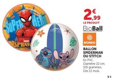 Ballon Spiderman ou Stitch