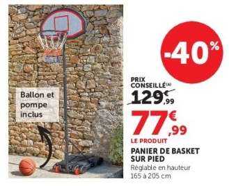 PANIER DE BASKET SUR PIED