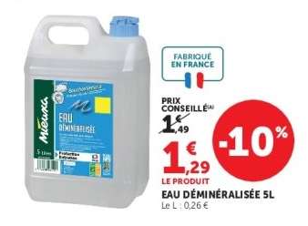 Eau déminéralisée 5L