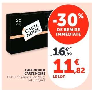 Café Moulu Carte Noire