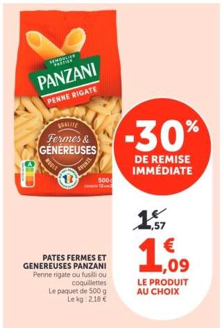 PÂTES FERMES ET GÉNÉREUSES “PANZANI”